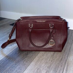 Michael Kors Dark Red Satchel